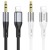 Elastyczny kabel audio AUX Mini Jack 3,5 mm do Lightning Hoco UPA22 – czarny (1 m)