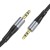 Elastyczny kabel audio AUX Mini Jack 3,5 mm – Mini Jack 3,5 mm Hoco UPA22 – czarny (1 m)