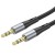 Elastyczny kabel audio AUX Mini Jack 3,5 mm – Mini Jack 3,5 mm Hoco UPA22 – czarny (1 m)
