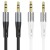 Elastyczny kabel audio AUX Mini Jack 3,5 mm – Mini Jack 3,5 mm Hoco UPA22 – czarny (1 m)