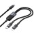 Multifunkcyjny kabel 2w1 USB-C do USB-C + Lightning Hoco U139 100W Power Delivery – czarny (1,2 m)