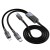 Multifunkcyjny kabel 2w1 USB-C do USB-C + Lightning Hoco U139 100W Power Delivery – czarny (1,2 m)