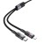 Multifunkcyjny kabel 2w1 USB-C do USB-C + Lightning Hoco U139 100W Power Delivery – czarny (1,2 m)