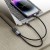Multifunkcyjny kabel 2w1 USB-C do USB-C + Lightning Hoco U139 100W Power Delivery – czarny (1,2 m)