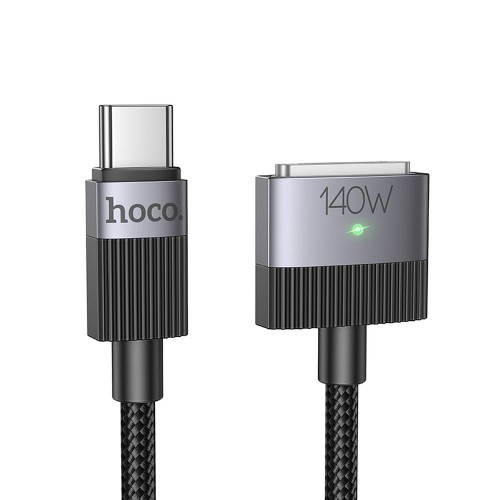 Magnetyczny kabel szybkoładujący USB-C do MagSafe 3 Hoco U141 140W – czarny (1,8 m)