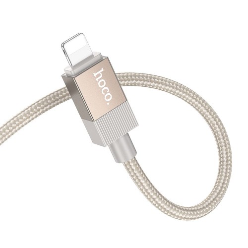 Kabel audio AUX Mini Jack 3,5 mm do Lightning Hoco UPA32A – złoty (1 m)