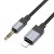 Wytrzymały kabel audio AUX Mini Jack 3,5 mm do Lightning Hoco UPA32A – czarny (1 m)
