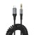 Wytrzymały kabel audio AUX Mini Jack 3,5 mm do Lightning Hoco UPA33A – czarny (1,5 m)
