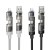 Multifunkcyjny kabel 4w1 Hoco U151 240W (USB-A/C – USB-C/Lightning) – czarny (1,2 m)