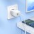 Zestaw: Szybka ładowarka sieciowa Hoco N71 30W USB-A + USB-C z kablem USB-C do USB-C 60W – biała