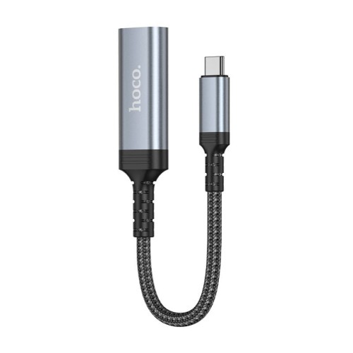 Adapter konwertujący USB-C do HDMI (żeński) Hoco UA43A 4K 30Hz – stalowy szary (0,2 m)