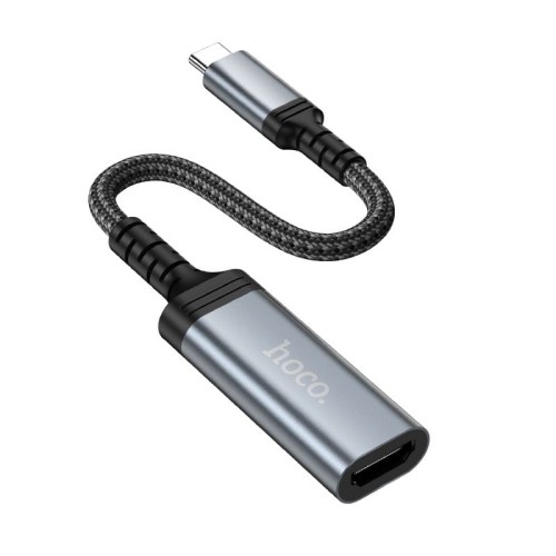 Adapter konwertujący USB-C do HDMI (żeński) Hoco UA43A 4K 30Hz – stalowy szary (0,2 m)