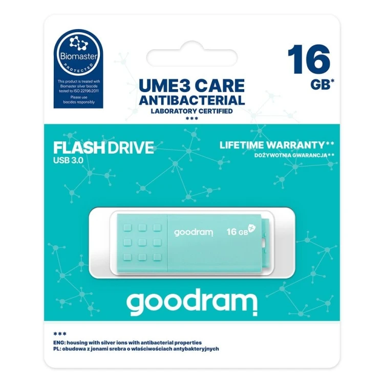 Pendrive GOODRAM UME3 Care 16GB USB 3.2 Antybakteryjny - Polska Jakość