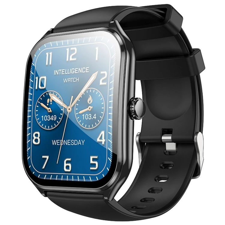 Smartwatch Hoco Y28 Duży Ekran 1,96" AMOLED Rozmowy Bluetooth IP67 Czarny