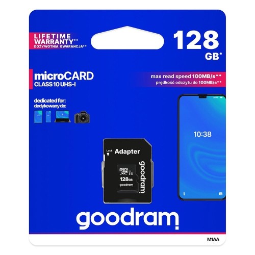 Karta pamięci GOODRAM microSD 128GB 100MB/s Class 10 UHS-I + Adapter