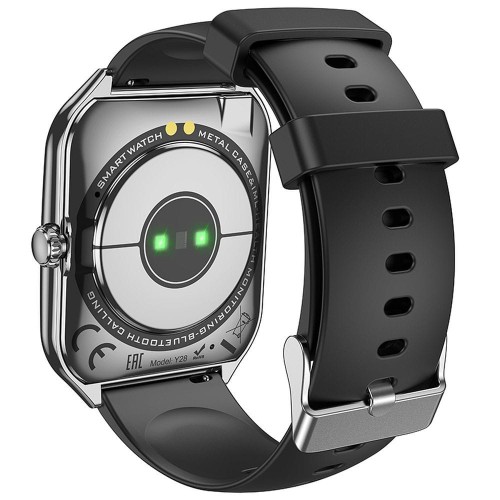Smartwatch Hoco Y28 Duży Ekran 1,96" AMOLED Rozmowy Bluetooth IP67 Czarny