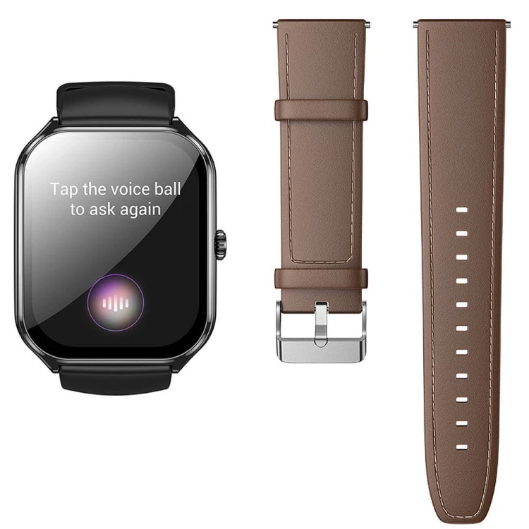 Smartwatch Hoco Y28 Duży Ekran 1,96" AMOLED Rozmowy Bluetooth IP67 Czarny