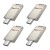 Uniwersalny pendrive 2w1 USB 3.0 + USB-C Hoco UD17 64GB – perłowy nikiel