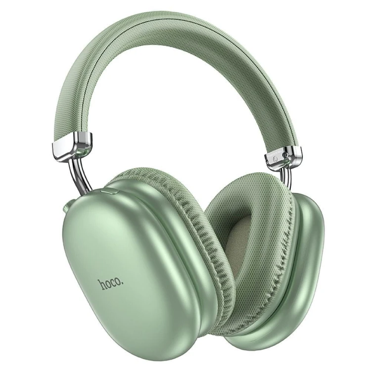 Bezprzewodowe słuchawki nauszne Bluetooth Hoco W35 Max – Sage Green – 90h pracy