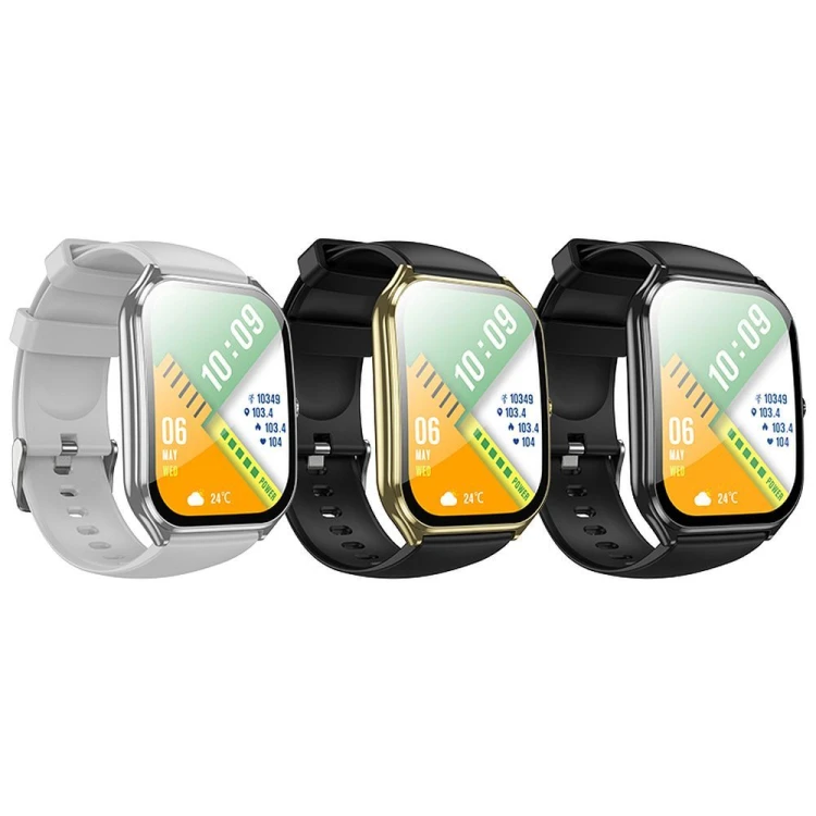 Smartwatch Hoco Y28 Duży Ekran 1,96" AMOLED Rozmowy Bluetooth IP67 Srebrny
