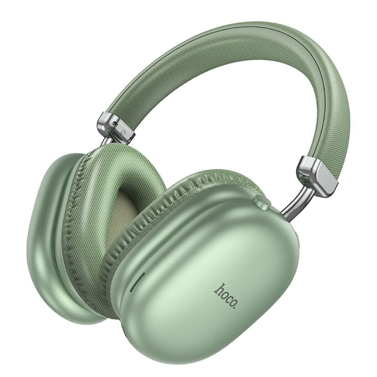 Bezprzewodowe słuchawki nauszne Bluetooth Hoco W35 Max – Sage Green – 90h pracy