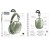Bezprzewodowe słuchawki nauszne Bluetooth Hoco W35 Max – Sage Green – 90h pracy
