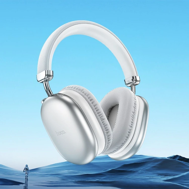 Bezprzewodowe słuchawki nauszne Bluetooth Hoco W35 Max – srebrne