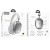 Bezprzewodowe słuchawki nauszne Bluetooth Hoco W35 Max – srebrne