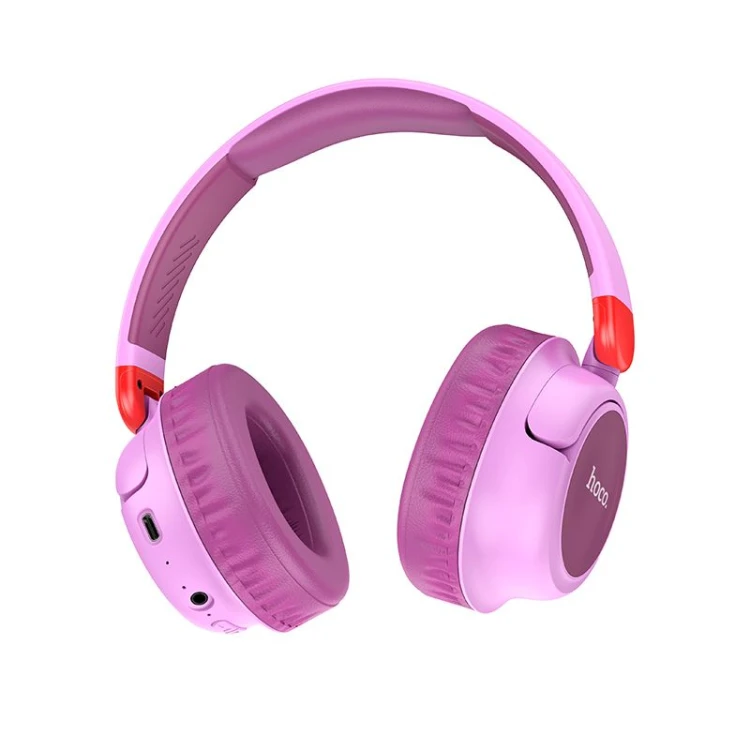 Bezprzewodowe słuchawki nauszne Bluetooth Hoco W43 – fioletowe