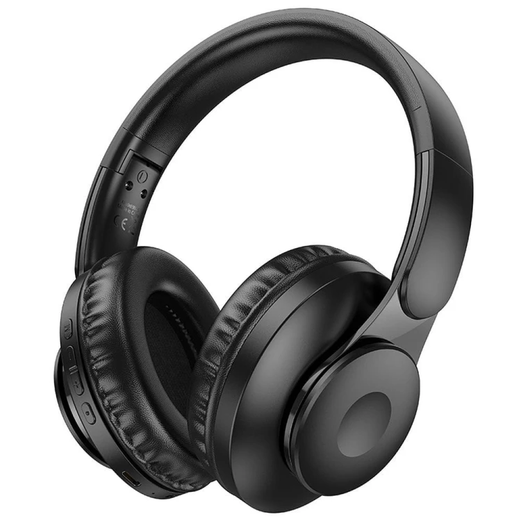 Bezprzewodowe słuchawki nauszne Bluetooth Hoco W45 – czarne – do 46h pracy