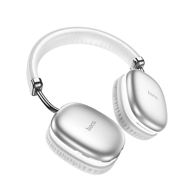 Bezprzewodowe słuchawki nauszne Bluetooth Hoco W35 – Metallic Silver – 40h pracy