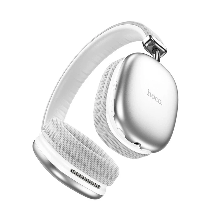 Bezprzewodowe słuchawki nauszne Bluetooth Hoco W35 – Metallic Silver – 40h pracy