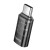 Dwukierunkowy adapter OTG USB-C do Lightning Hoco UA36D – Transparentny Czarny – 3A