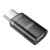 Dwukierunkowy adapter OTG USB-C do Lightning Hoco UA36D – Transparentny Czarny – 3A