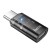 Dwukierunkowy adapter OTG USB-C do Lightning Hoco UA36D – Transparentny Czarny – 3A
