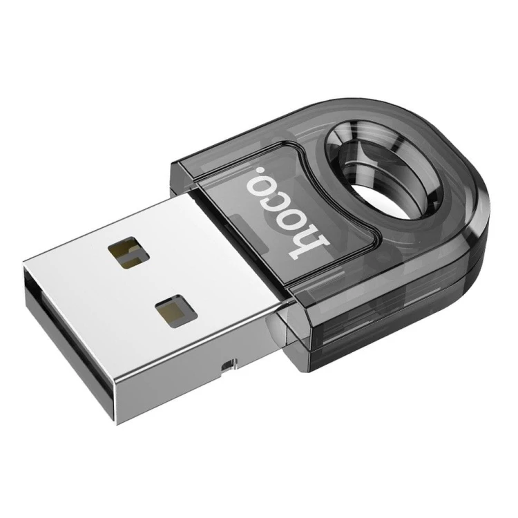 Miniaturowy adapter USB-A Bluetooth 5.1 Hoco UA28 – Transparentny Czarny