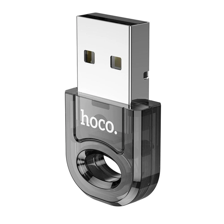 Miniaturowy adapter USB-A Bluetooth 5.1 Hoco UA28 – Transparentny Czarny