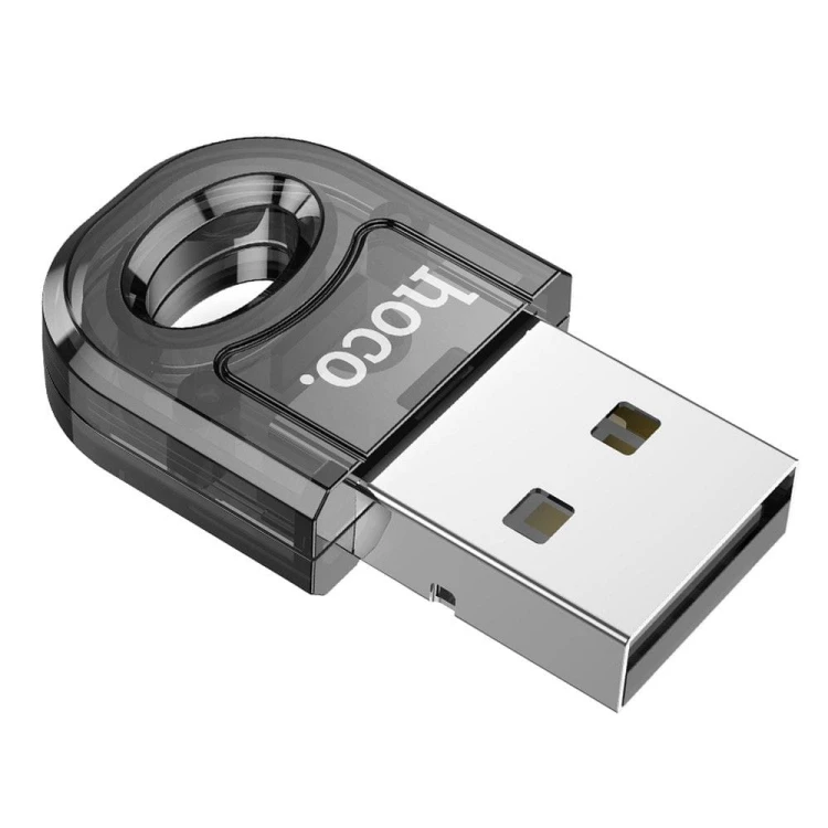 Miniaturowy adapter USB-A Bluetooth 5.1 Hoco UA28 – Transparentny Czarny