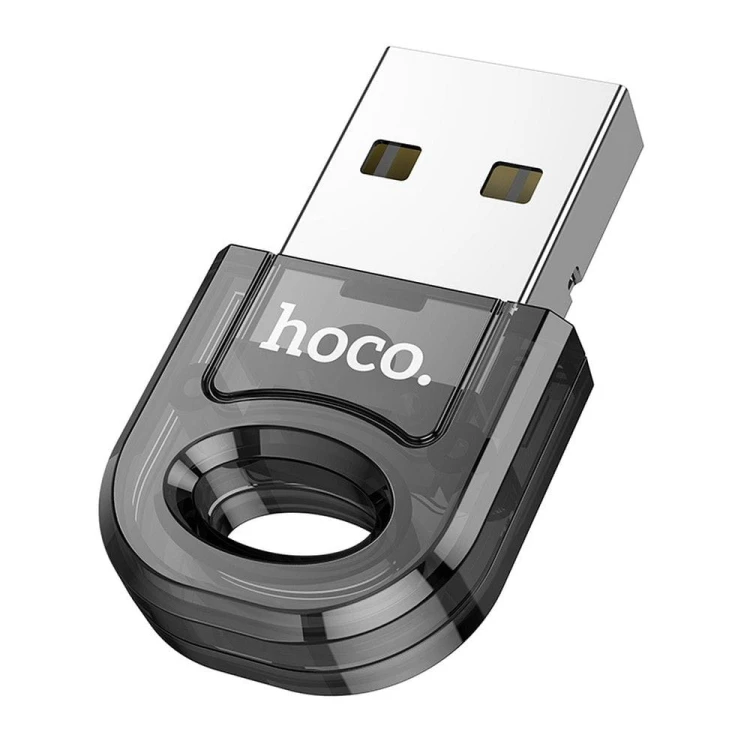 Miniaturowy adapter USB-A Bluetooth 5.1 Hoco UA28 – Transparentny Czarny
