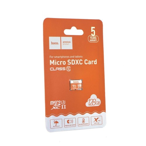 Karta Pamięci microSDXC 128GB Class 10 Hoco 100MB/s Pomarańczowa