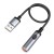 Elektroniczny adapter USB-A z funkcją zapalniczki bezpłomieniowej Hoco UA30 – 30 cm – czarny