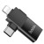 Uniwersalny adapter OTG 2w1 USB-C / Lightning do USB-A Hoco UA17 – czarny