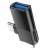 Uniwersalny adapter OTG 2w1 USB-C / Lightning do USB-A Hoco UA17 – czarny