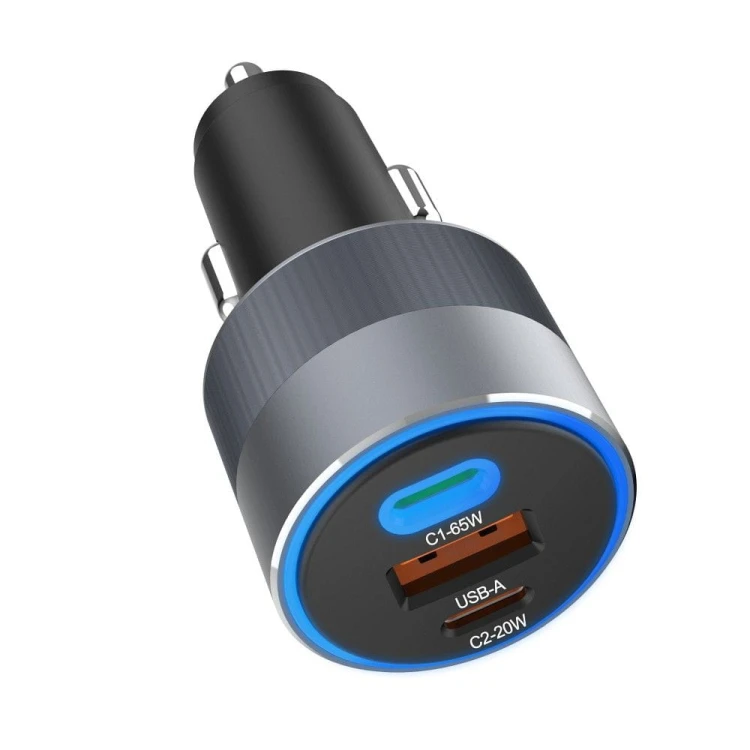 Potężna ładowarka samochodowa Forcell F-Energy Alu 85W – 2xUSB-C + USB-A – Super Fast Charging 2.0