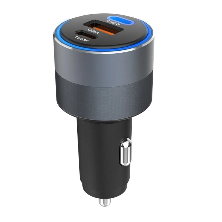 Potężna ładowarka samochodowa Forcell F-Energy Alu 85W – 2xUSB-C + USB-A – Super Fast Charging 2.0