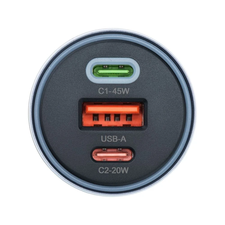 Potężna ładowarka samochodowa Forcell F-Energy Alu 65W – 2xUSB-C + USB-A – Super Fast Charging 2.0