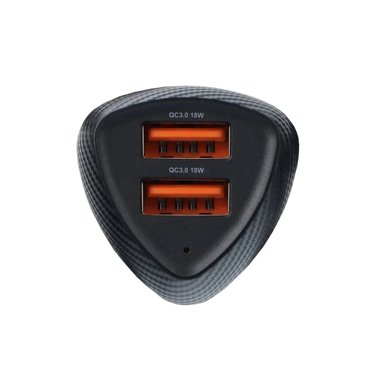Szybka ładowarka samochodowa Forcell F-Energy Carbon 36W – 2 x USB Quick Charge 3.0 – Czarna