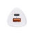 Szybka ładowarka samochodowa Forcell F-Energy Carbon 38W – USB-C PD + USB QC 3.0 – Biała