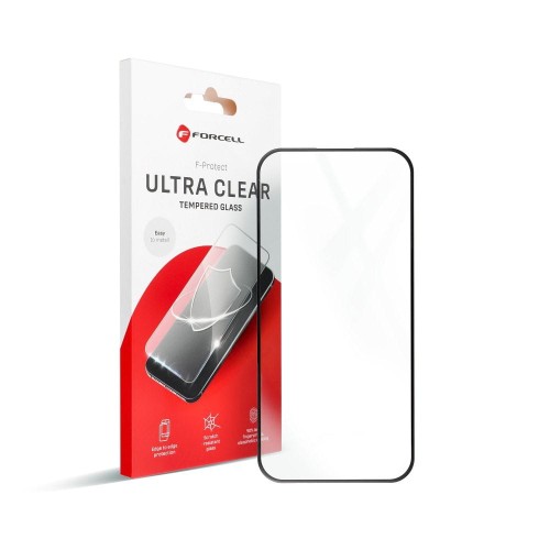 Szkło hartowane Forcell Ultra Clear Glass z czarną ramką do iPhone 13 Pro Max / 14 Plus