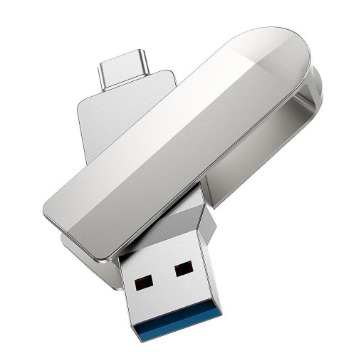 Pendrive 128GB USB 3.0 + USB-C Hoco UD10 Srebrny Dual Drive 2w1